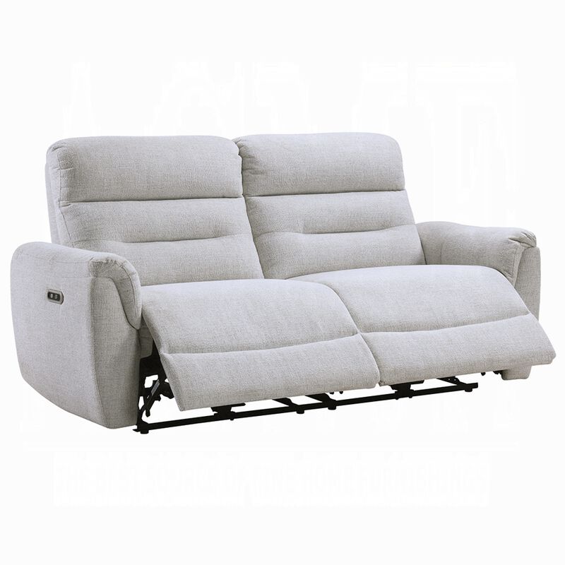 Tres Power Motion Recliner Sofa with USB Port, 2 Seater, Gray Chenille image number 0