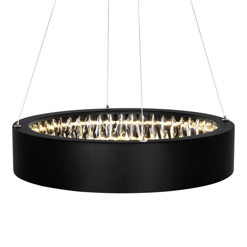 CWI Lighting Rosalina LED Chandelier With Matte Black Finish