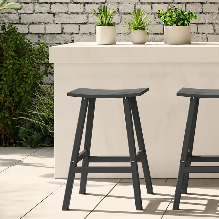 WestinTrends Westintrends 29" height Outdoor / Patio Saddle bar stool