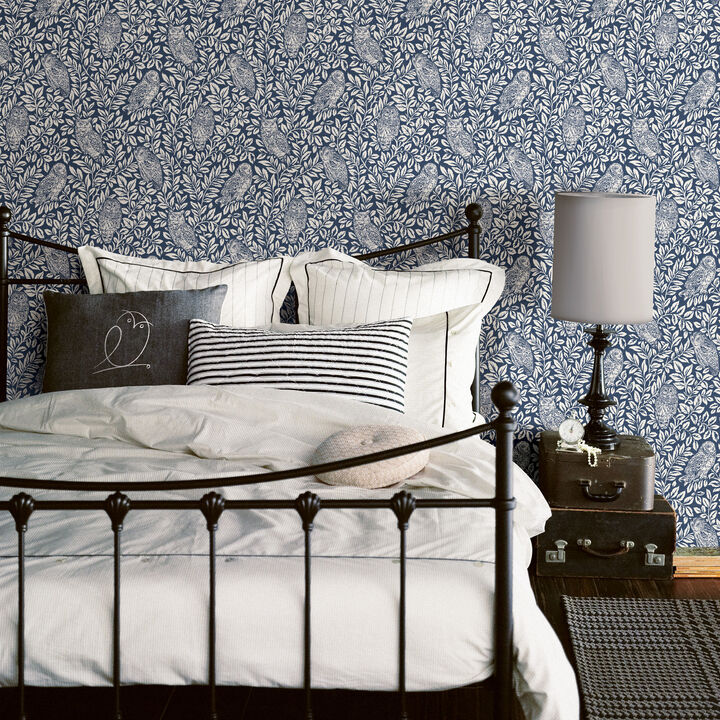 Parliament Navy Owl Wallpaper (Set of 2)