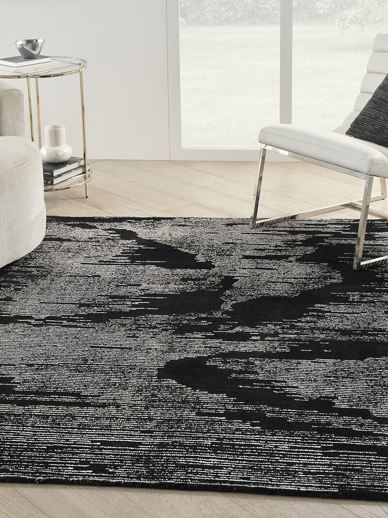 Ma30 Star SMR02 Black/Ivory 5'3" x 7'3" Rug