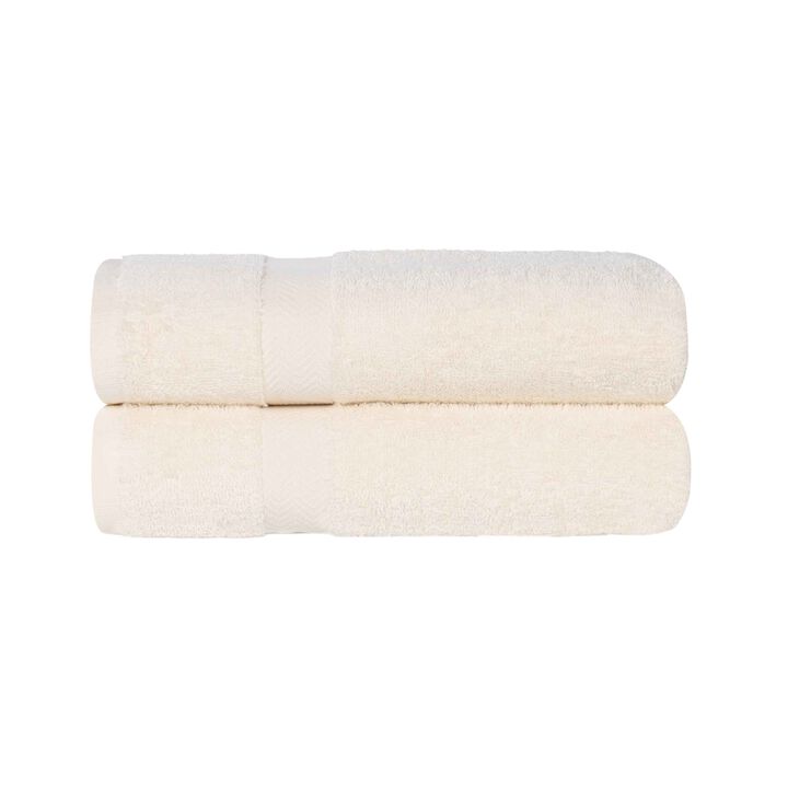 Absorbent Cotton Bath Sheet Set of 2 for Home and Guest Bathroom