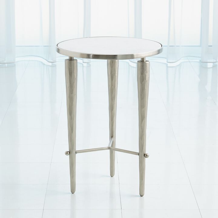 Jasper Accent Table- Silver