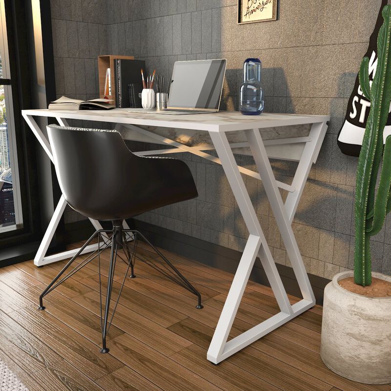 Decorotika Gyza Computer Desk - Ephesus White