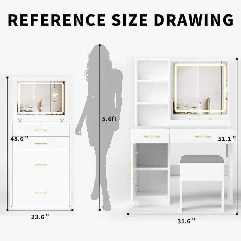 Hingvo Makeup Vanity Desk image number 5