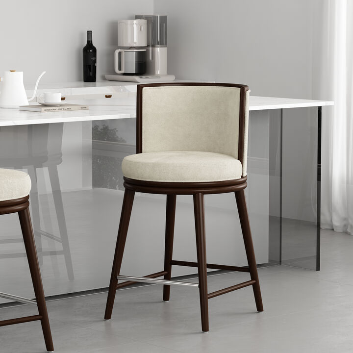 Evalyn Cream Bar Stool
