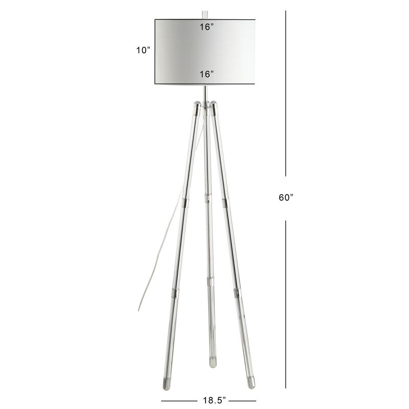 Arliss Surveyor's Tripod Metal/Crystal LED Floor Lamp