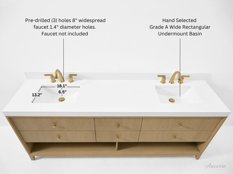 Momo 84 in. Bath Vanity Set with White Quartz Vanity Top and White Undermount Basin image number 4