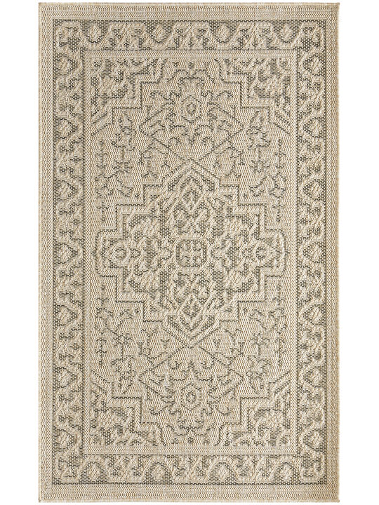 Tulum TLM05 Taupe/Olive 3' x 5' Rug
