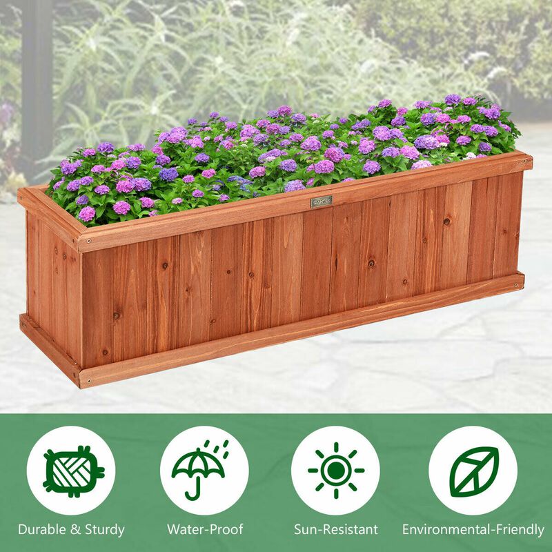 Wooden Decorative Planter Box for Garden Yard and Window image number 5
