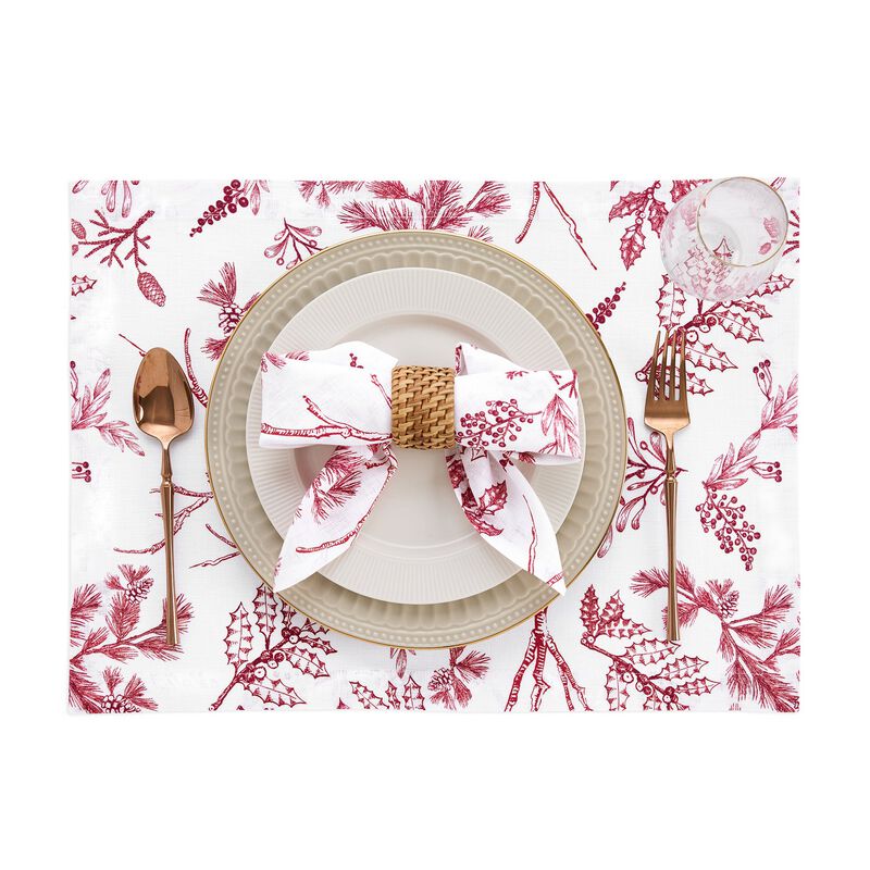 Linen Dinner Napkins - Winter Forest image number 2