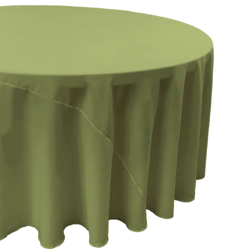 Polyester Poplin Round Tablecloth 132 Inch for Banquet and Dining Tables image number 2