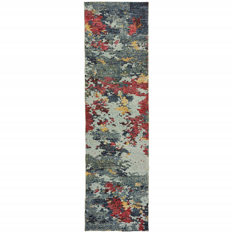 HomeRoots Abstract Runner Rug image number 0