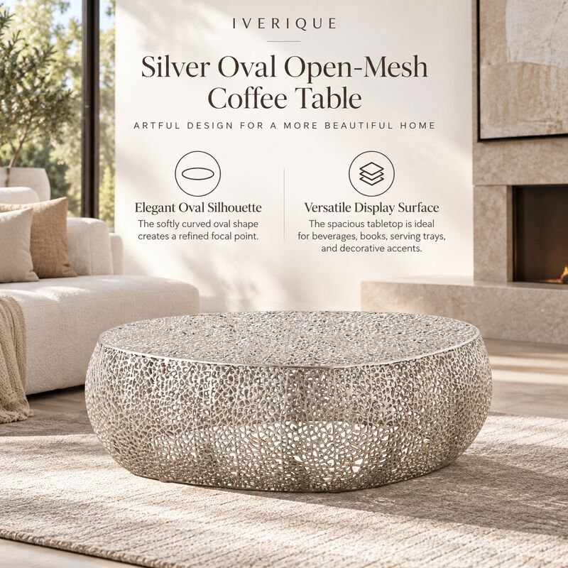 Iveressae Oval Open-Mesh Coffee Table image number 3
