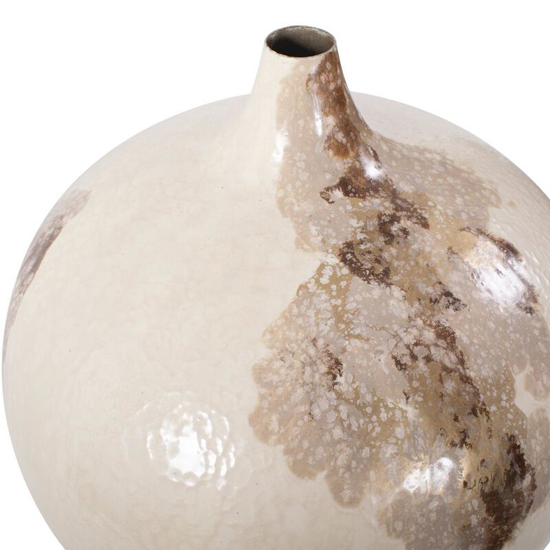 Howard Elliott Petrini Tuscan Small Round Iron Vase image number 1