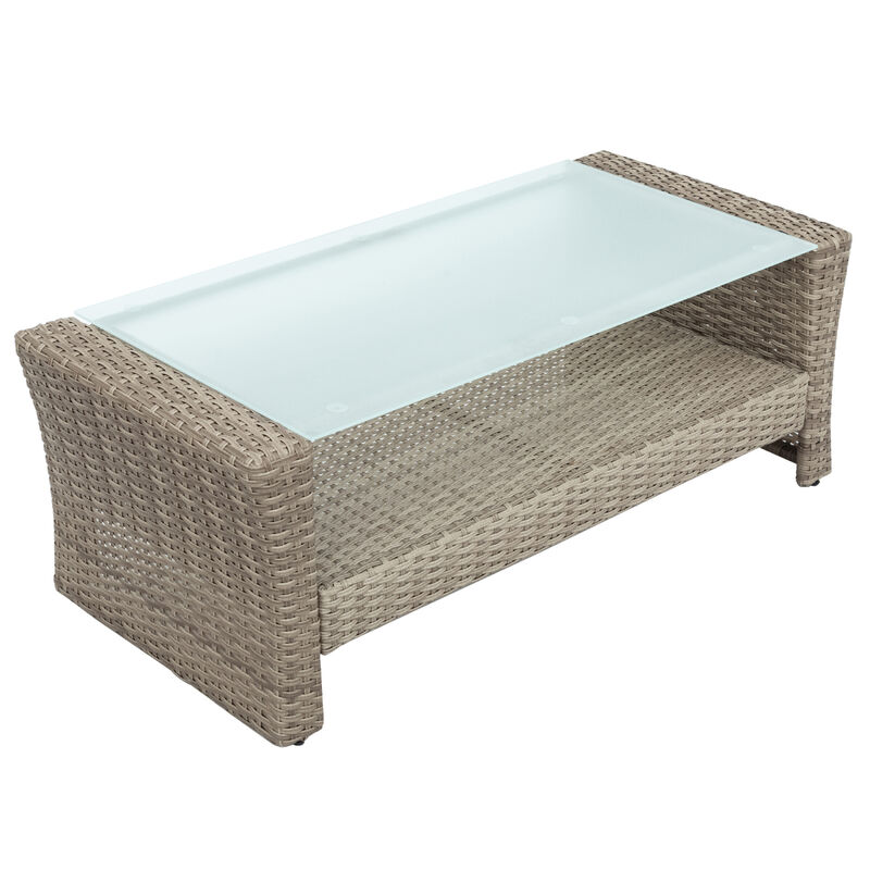 Streamdale 4-Piece Outdoor Wicker Conversation Set