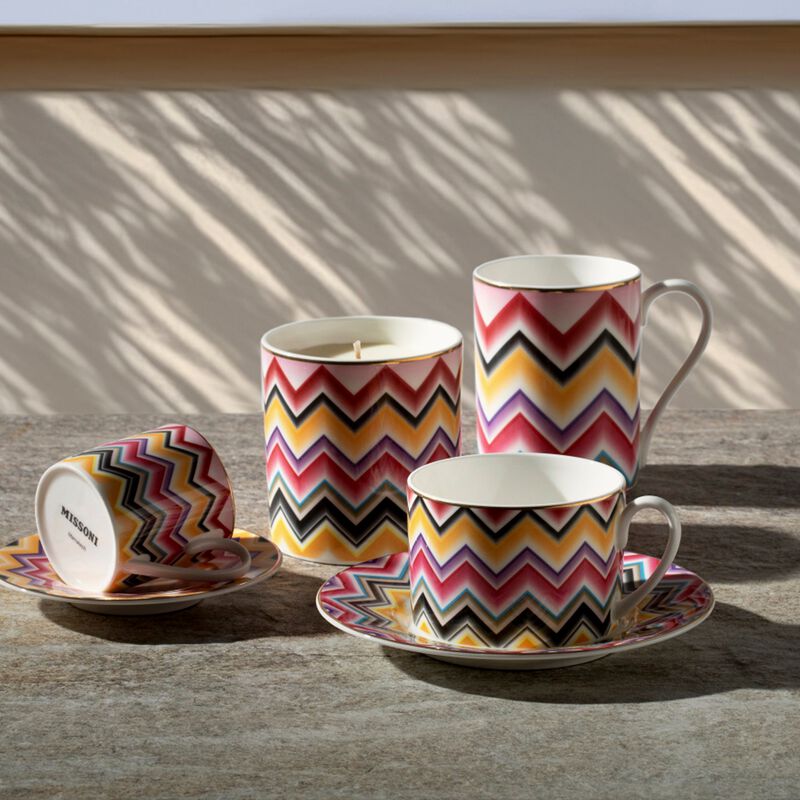 Tea Cup & Saucer MARRAKECH Set of 2, cup diam. 3.35", H 2.36", saucer diam. 6.1" image number 2