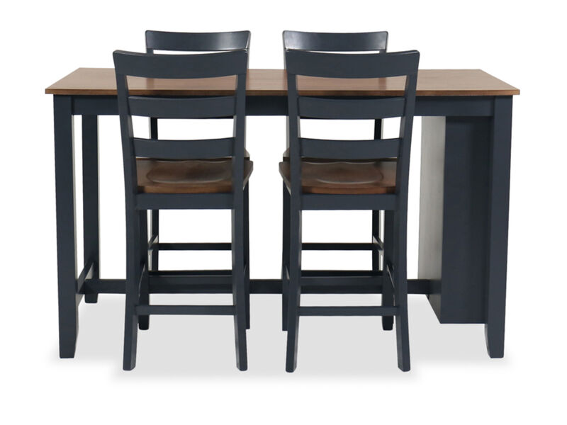 Gesthaven Counter Height Dining Table and 4 Barstools