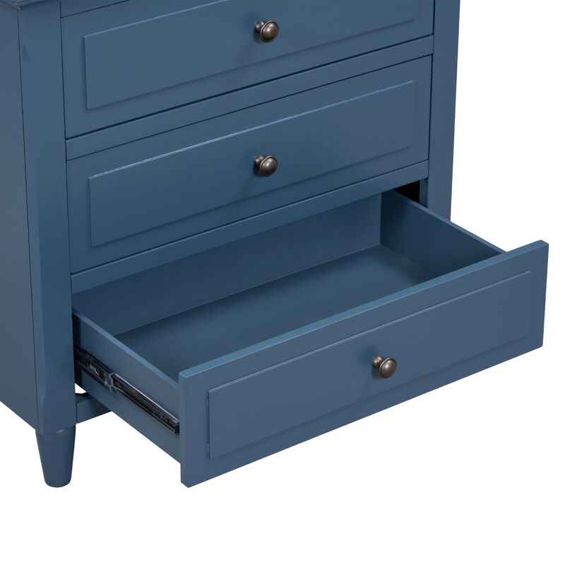 Streamdale 3-Drawer Nightstand Storage Wood Cabinet image number 3