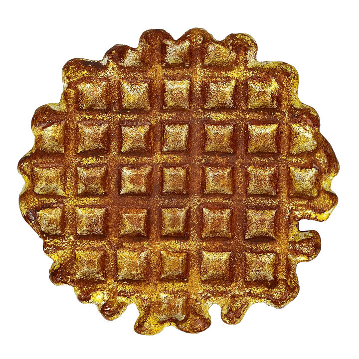 Belgian Waffle Cast Iron Trivet Plaque 8.25" Kitchen Decor Zeckos