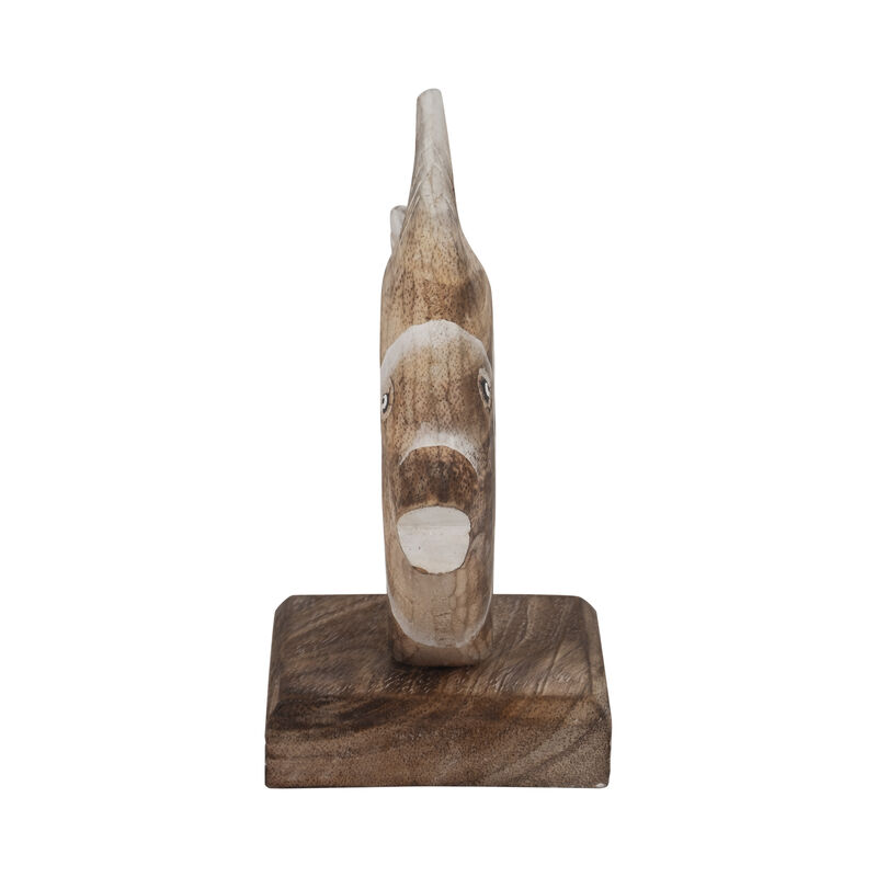 Wood, 8" Angel Fish, Natural image number 2
