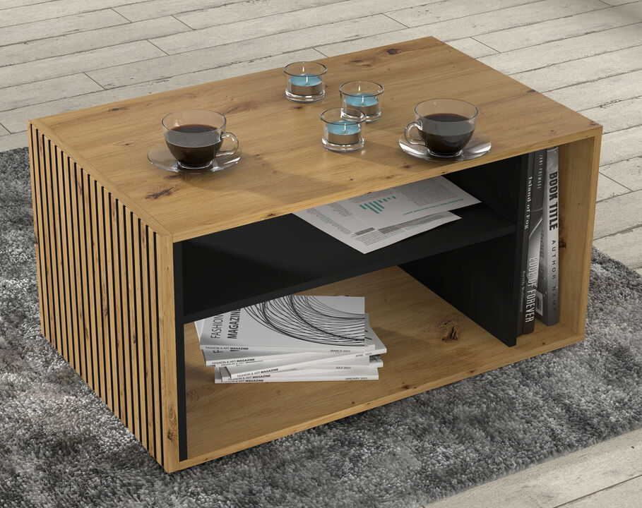 Auris coffe table / 34,3 artisan oak / black matt