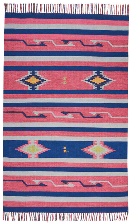HomeRoots Southwestern Handmade Area Rug With Fringe