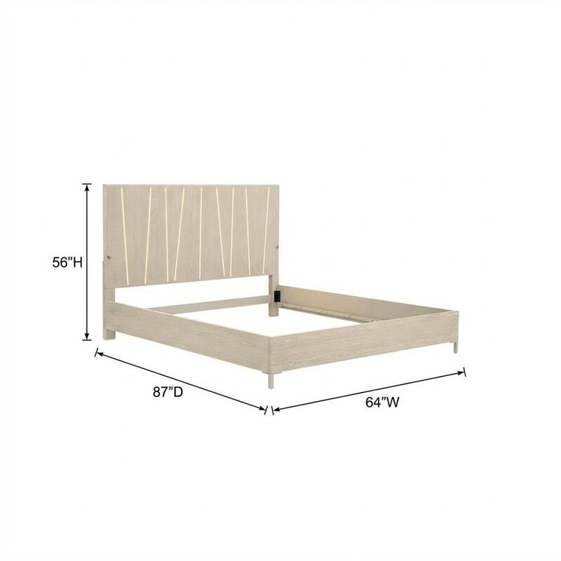 Michael Amini Lotus Bay Panel Bed with LED Lights image number 8