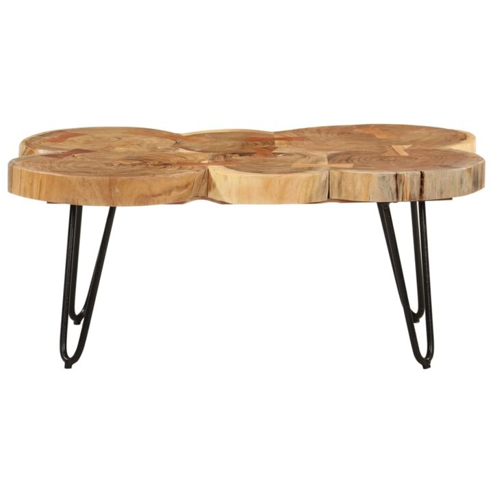 vidaXL Coffee Table 14.2" 6 Trunks Solid Wood Acacia