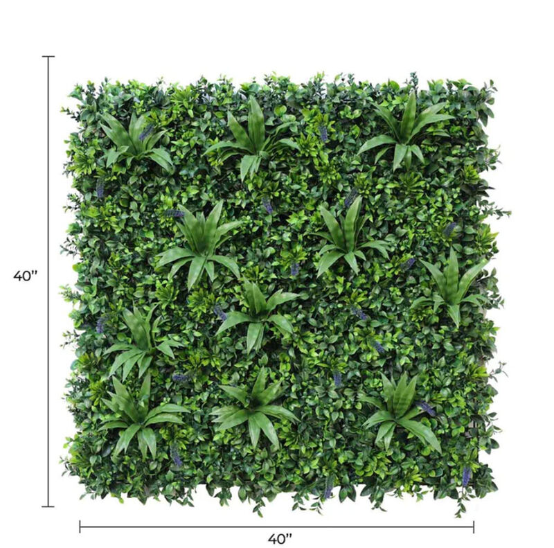 Natural Artificial Boxwood Wall 40" x 40" 11SQ FT Commercial Grade UV Resistant image number 9