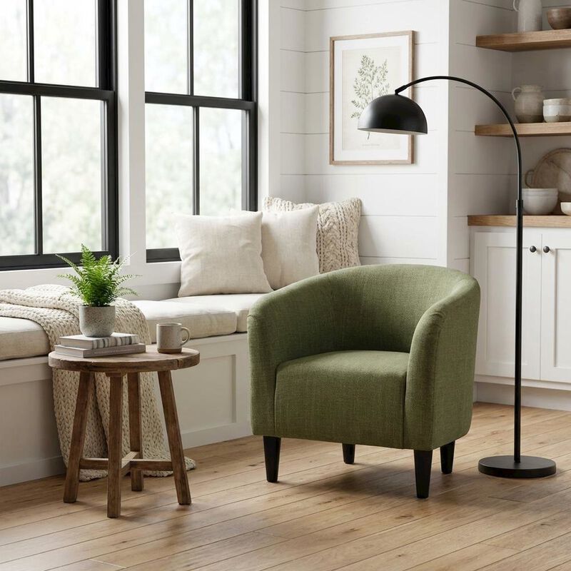 Essential Pieces Tub Rolled Arm Accent Chair image number 1