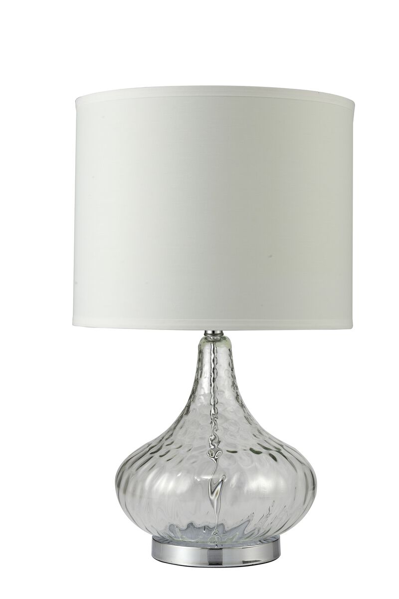 Hivvago Clear Textured Glass Table Lamp