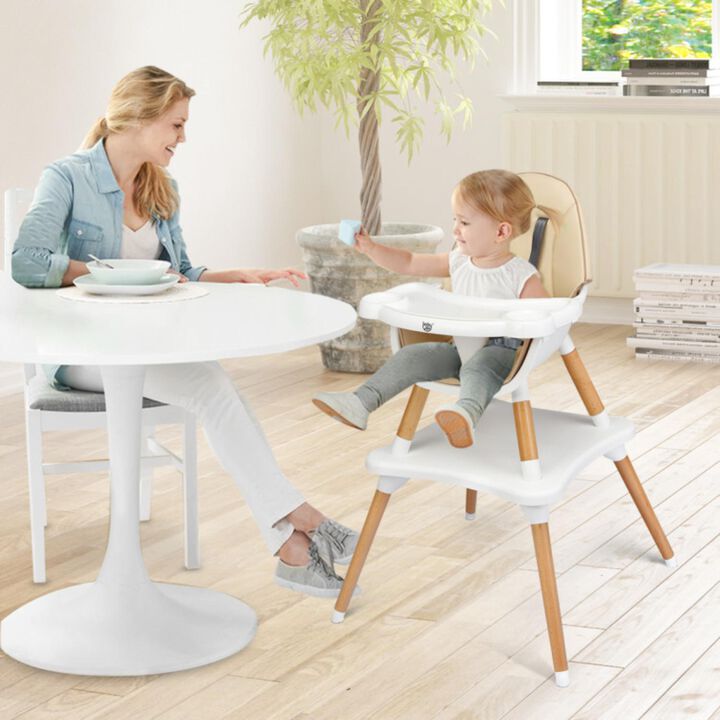 Hivvago 5-in-1 Baby Wooden Convertible High Chair
