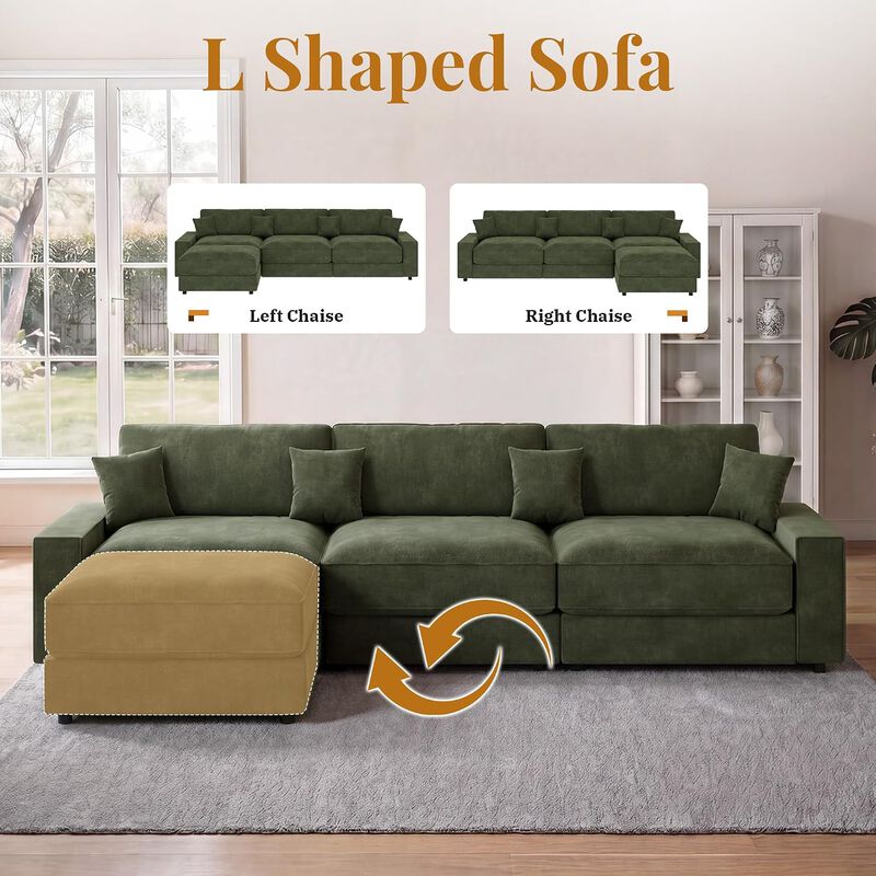 114.2" Modular L-Shaped Sectional Sofa image number 6