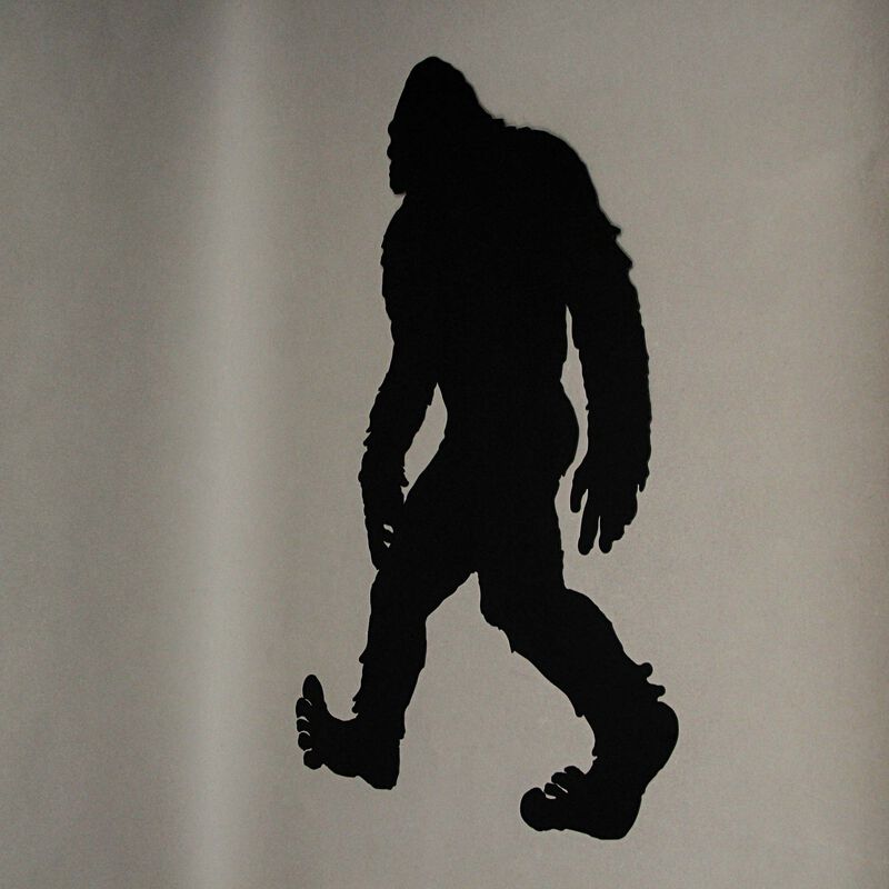 Black Metal Laser Cut Bigfoot Walking Wall Sculpture Home Decor Sasquatch Art image number 5