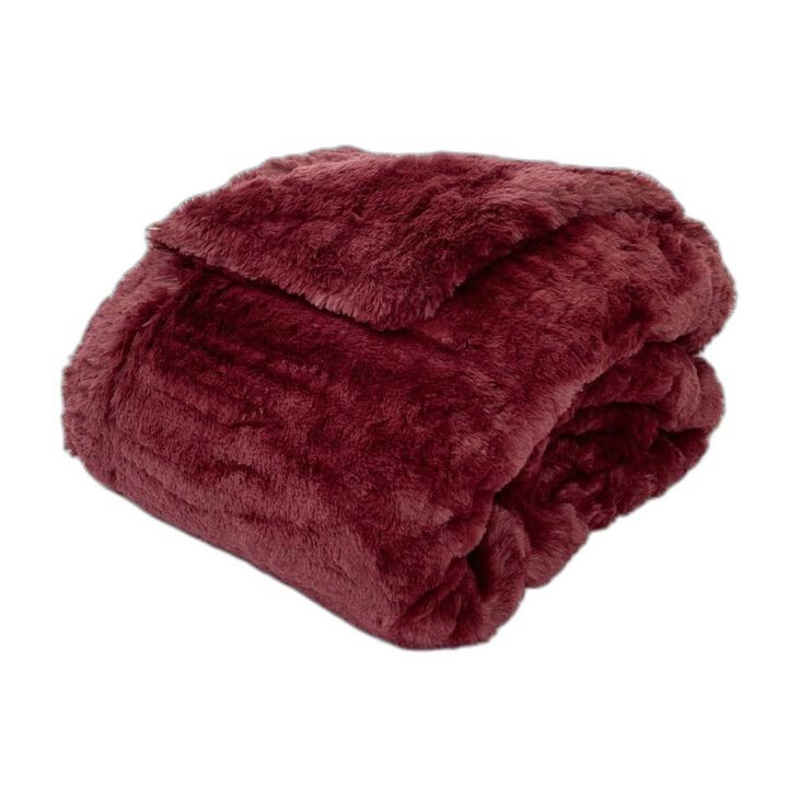 Venice Large Faux Fur Throw Blanket