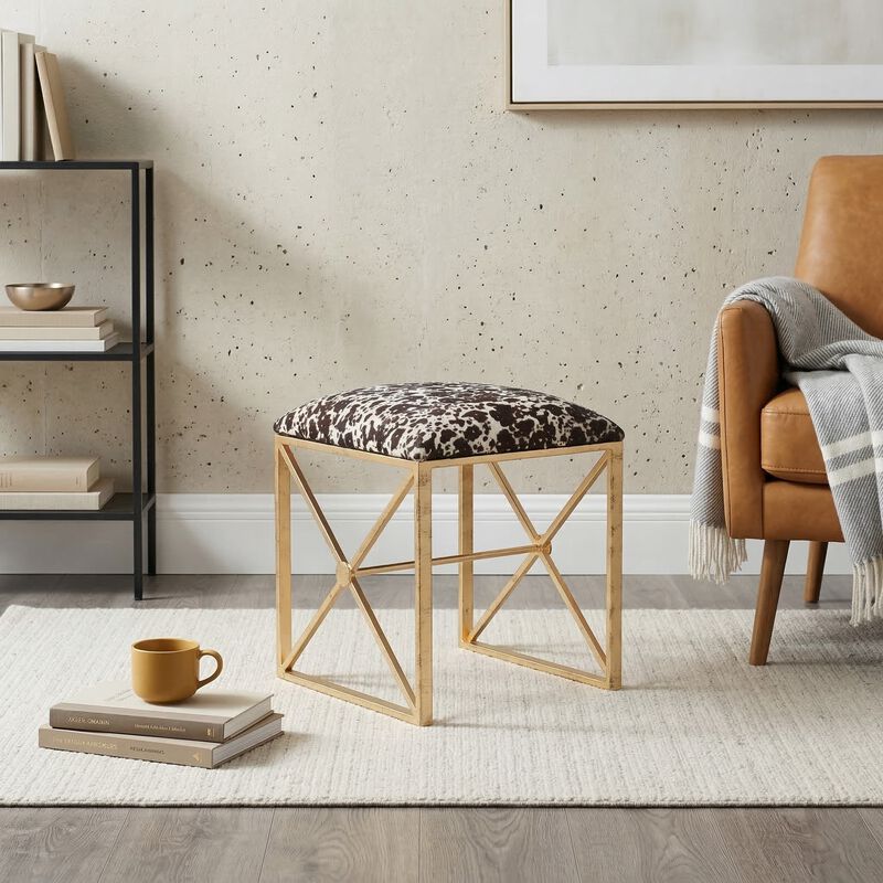 Savana Luxe Hide Stool image number 2