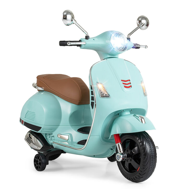 Kids 12V Ride On Motorcycle with Training Wheels and Music System image number 0