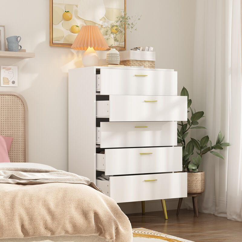 27.4'' W 5-Drawer  Chest for Bedroom And Living room