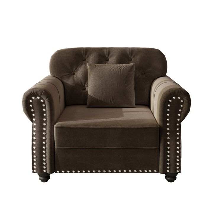Pidrum Modern Chesterfield Accent Chair
