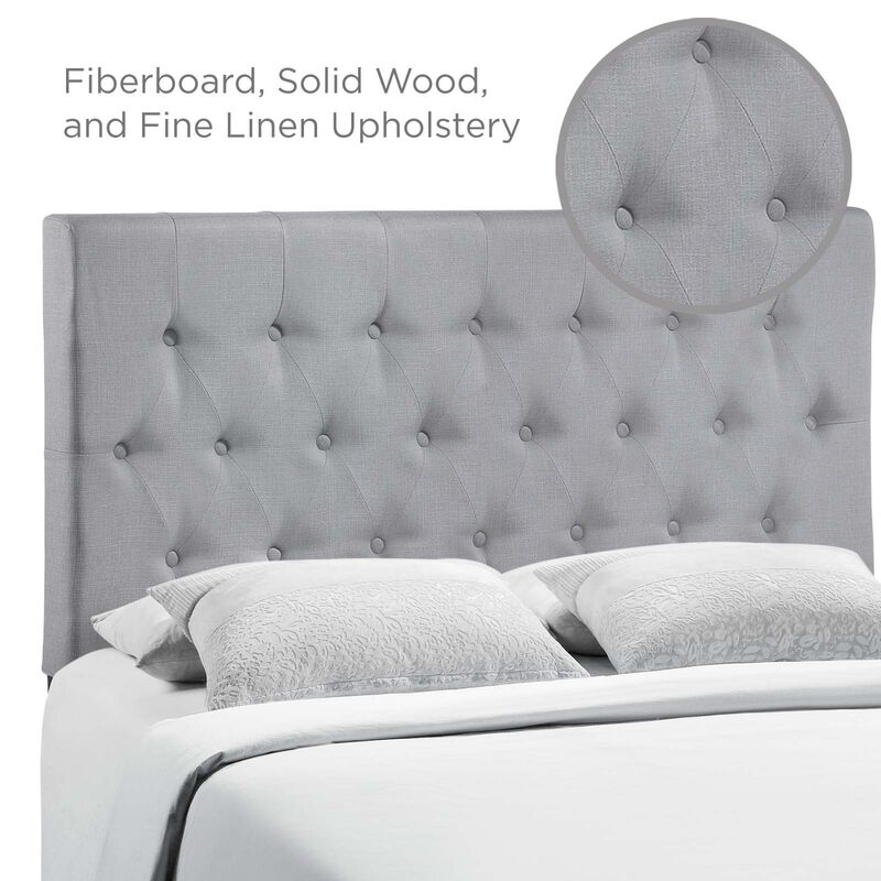 Modway - Clique King Upholstered Fabric Headboard Sky Gray