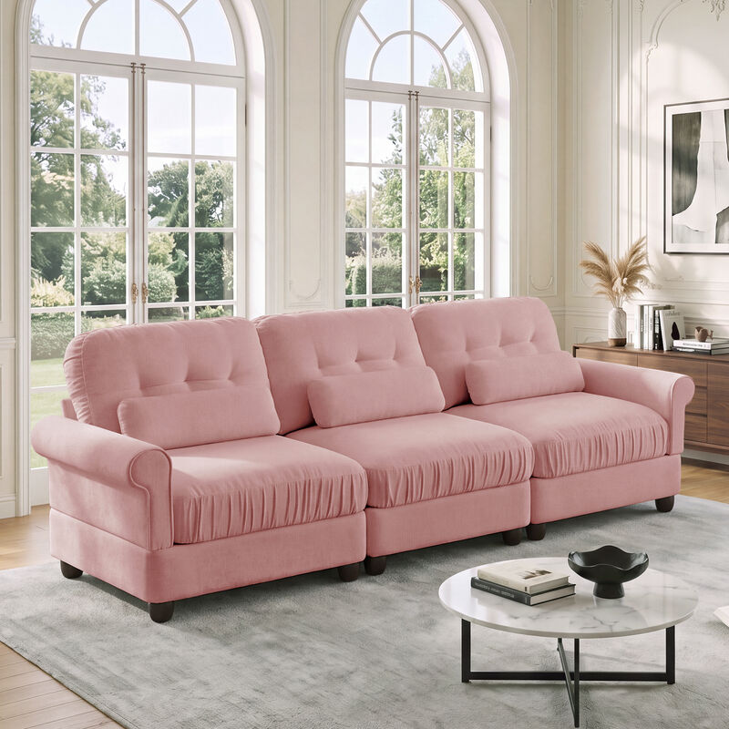 Juspep Mid Century Modern Chenille 3‑Seater Modular Sofa image number 2