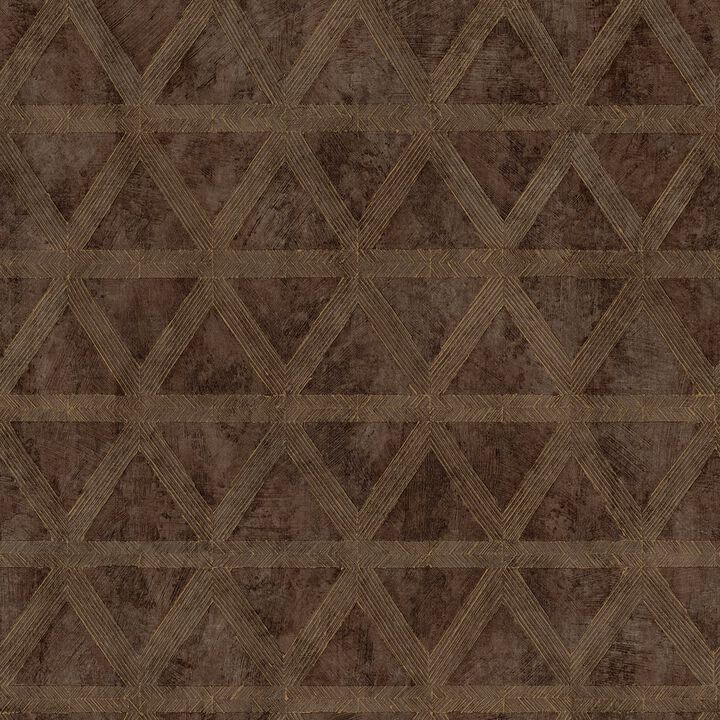 Utopia Bronze Brown Tri Prism Textured Wallpaper G68011