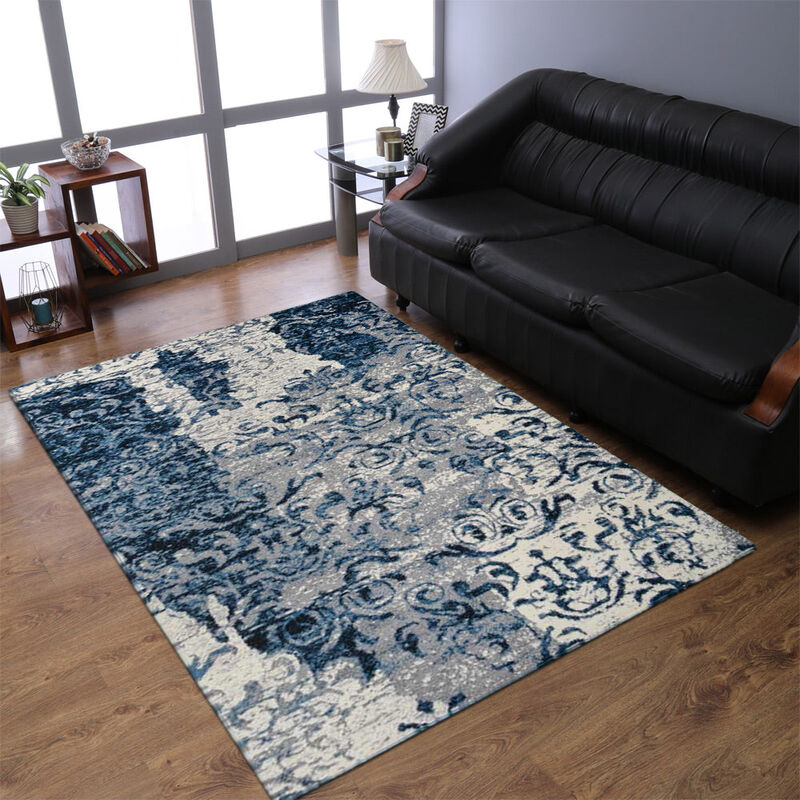 RUGSOTIC CARPETS MACHINE MADE HEATSET POLYPROPYLENE AREA RUGS - Rectangle Shape, Abstract Modern Design,Midium Pile Machine Made Area Rugs for Living Room, Bed Room (M00017) image number 1