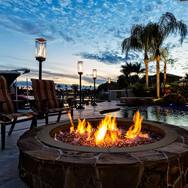 Mondawe 36" Steel Fire Pit Ring - Heavy Duty DIY Firepit