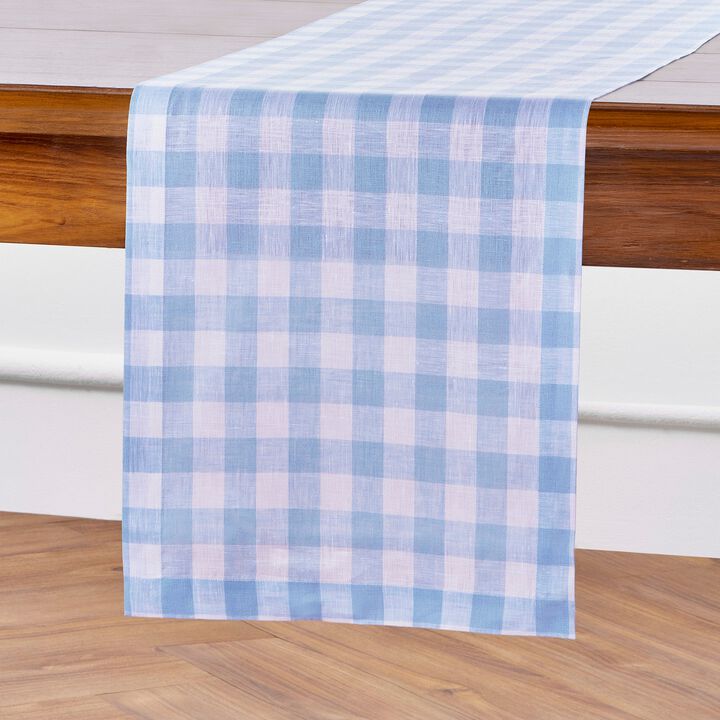 Linen Table Runner - Morgan Check