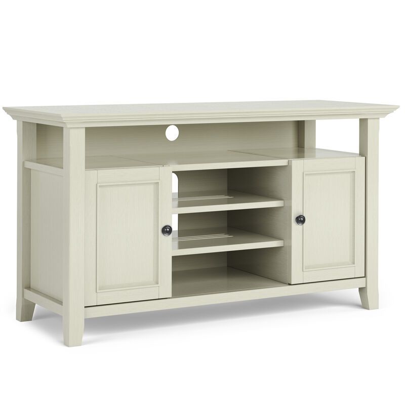 Amherst 54 inch Wide Solid Wood Transitional TV Stand in Antique White