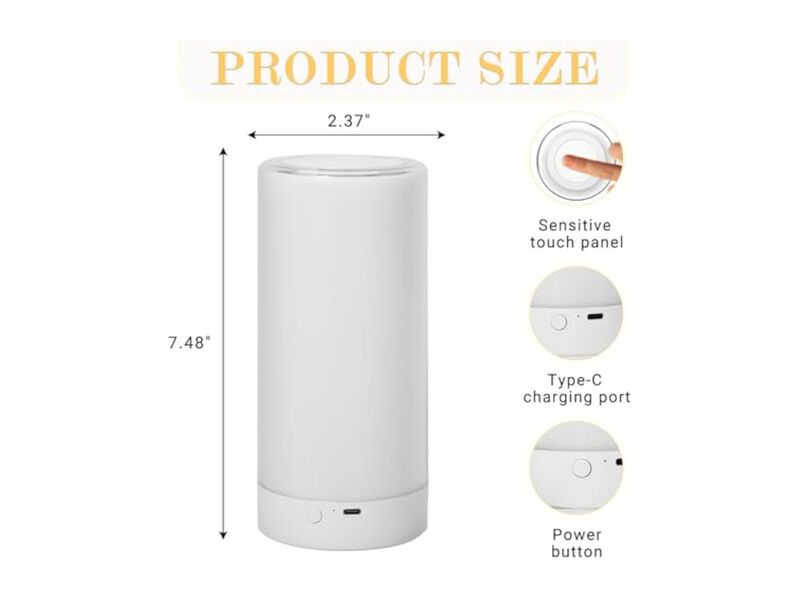 Dimmable Color Changing Table Lamp For Living Room Bedroom Bedside Warm White image number 1