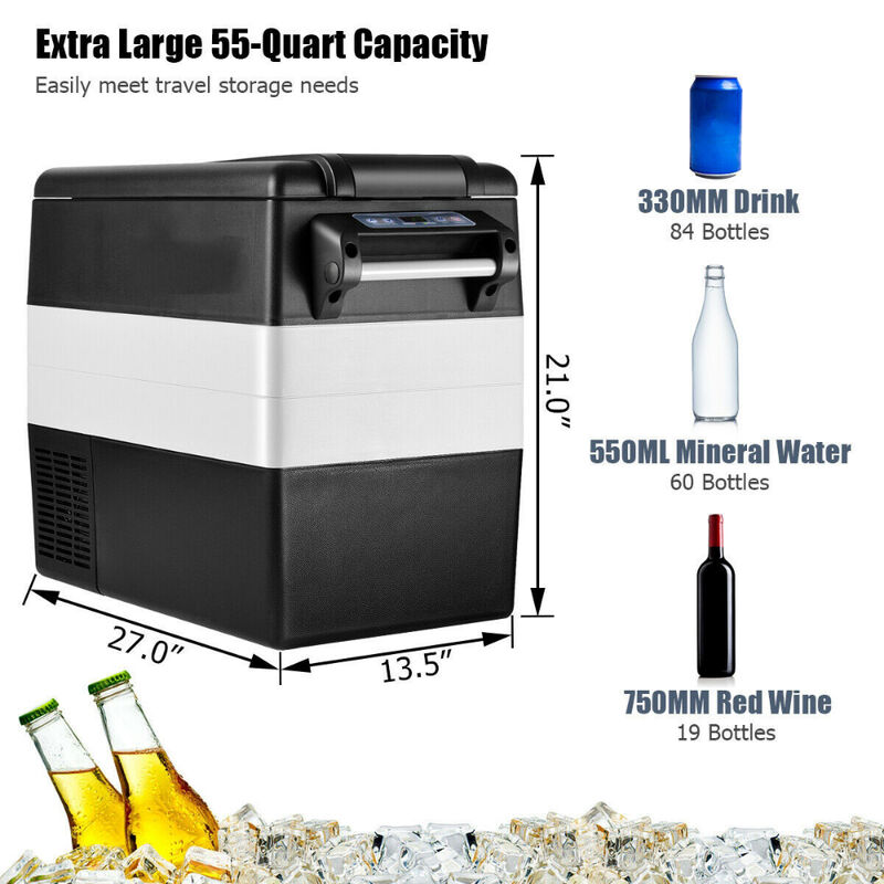 55 Quarts Portable Electric Car Refrigerator