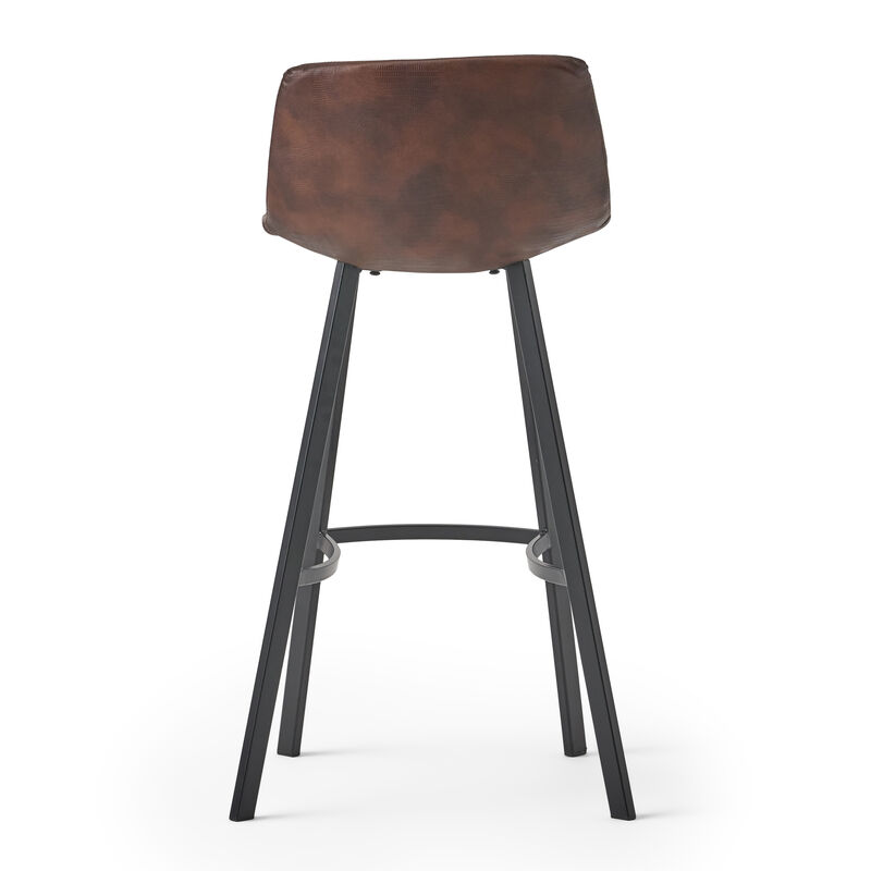Merax Leather Barstool Brown
